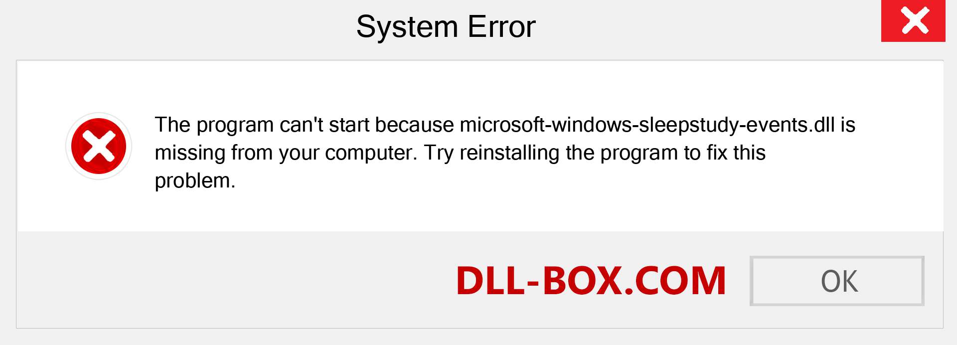  microsoft-windows-sleepstudy-events.dll file is missing?. Download for Windows 7, 8, 10 - Fix  microsoft-windows-sleepstudy-events dll Missing Error on Windows, photos, images